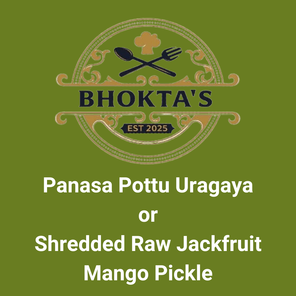 panasapottu uragaya (shredded raw jackfruit mango pickle)
