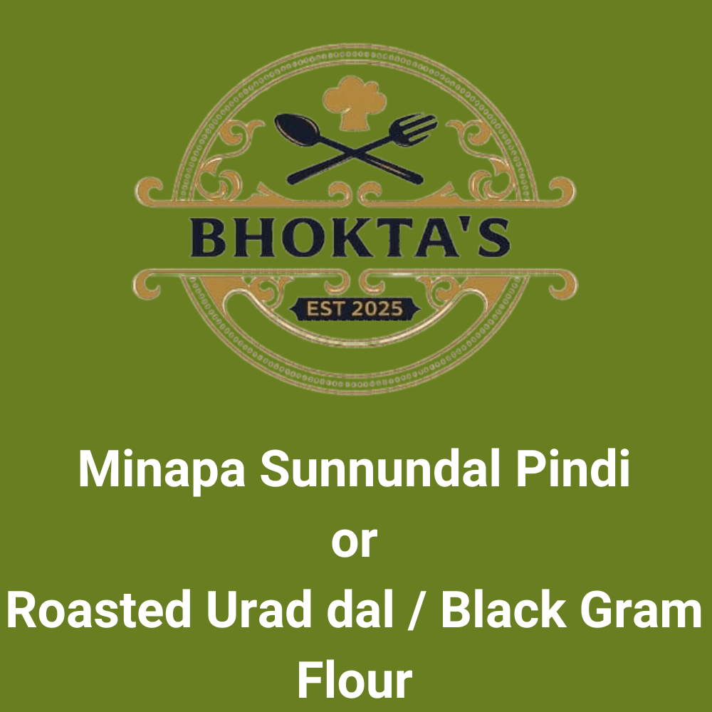 roasted urad dal flour (minapa sunnundala pindi/roasted black gram flour)