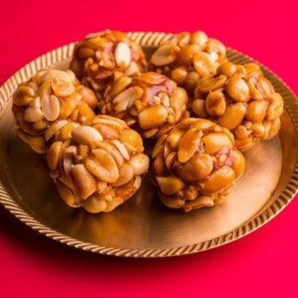 peanut ladoo (palli undalu / bellam verusenaga pappu undalu)