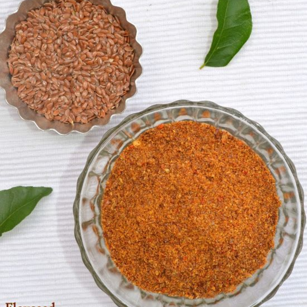 flax seed karam podi (avise ginjala podi)